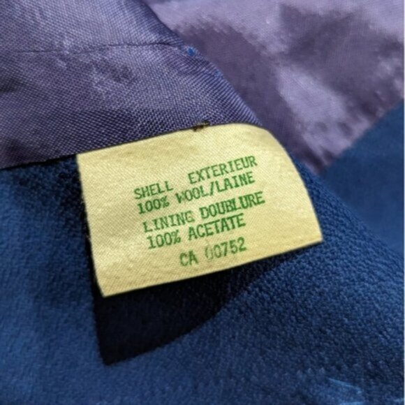 Vintage 80's 100% wool Jules for Progress Royal Blue two piece skirt suit set - Picture 10 of 10